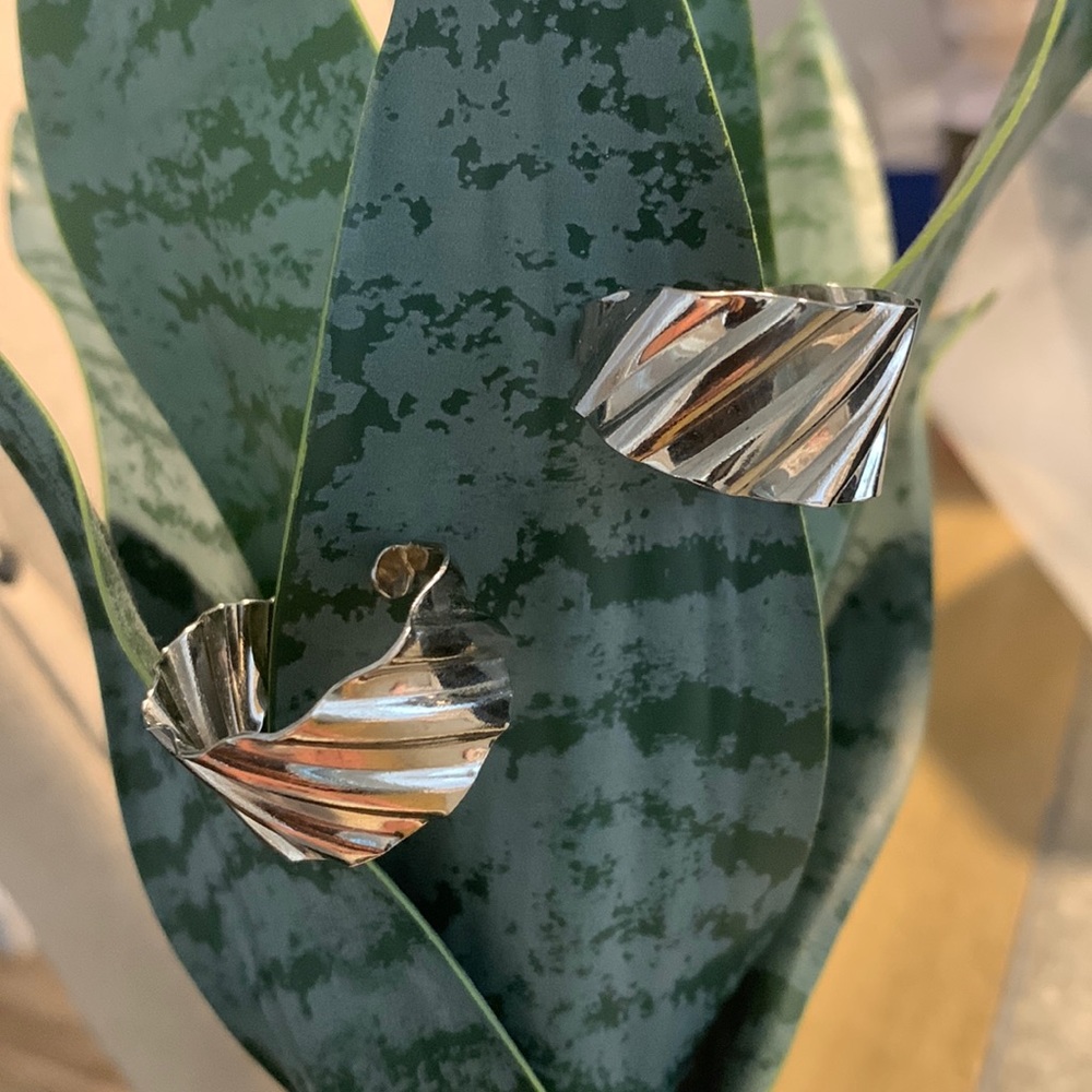 Vintage clip on hoops
